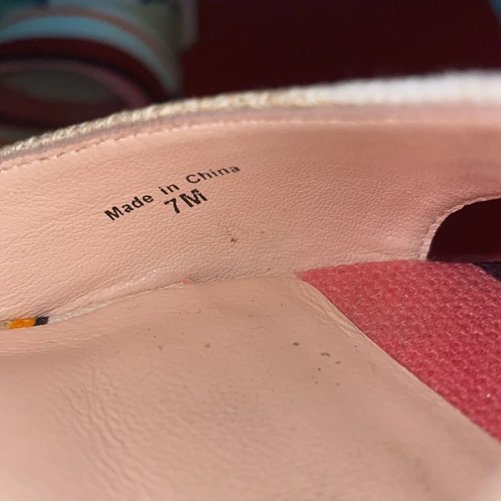 Euc Kate Spade ♠️ Dellie striped wedges size 7 - Picture 8 of 8